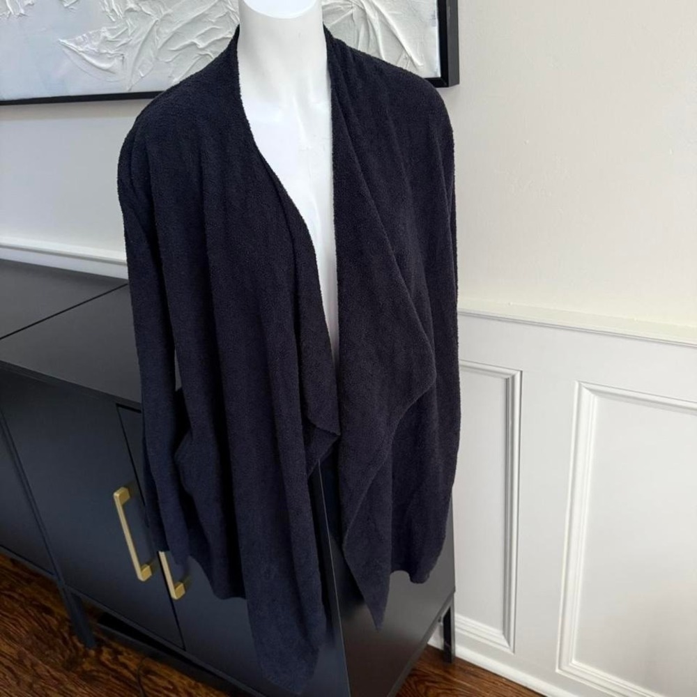 🖤 Barefoot Dreams CozyChic Lite®‎ Cardigan – Black (S/M)
